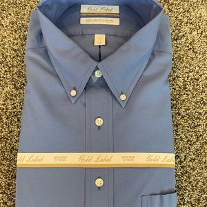Gold label men’s shirt blue long sleeved